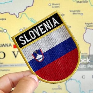 BP0443E-001 Bandeira Eslovênia Patch Bordado 6,8×8,0