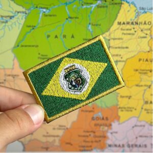 BE0427-011 Bandeira Ceará Patch Bordado 5,7×3,8cm