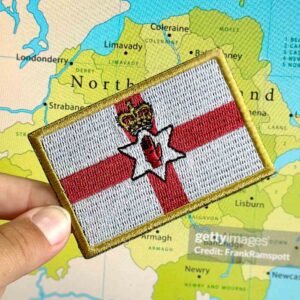 BP0215-001 Bandeira Irlanda do Norte Bordado 7,5×5,0cm