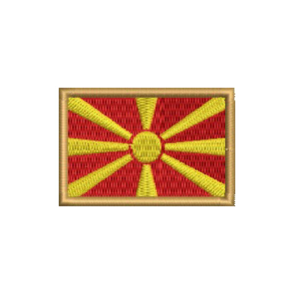 BP0417-011 Bandeira Macedônia do Norte Patch Bordado 5,7x3,8cm - Image 7