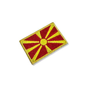 BP0417-011 Bandeira Macedônia do Norte Patch Bordado 5,7×3,8cm