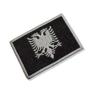 BP0221-002 Bandeira Albânia Patch Bordado 7,5×5,0cm