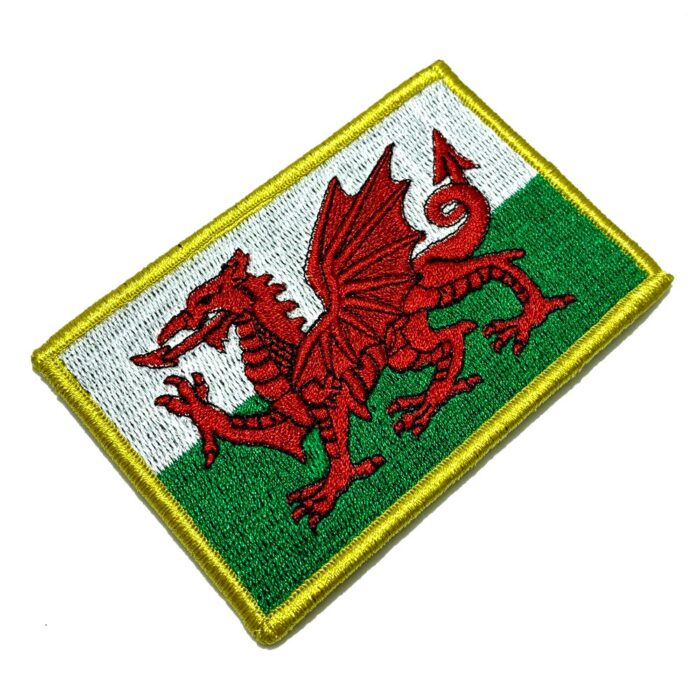 Wales Embroidery Flag Patch With Hook Velcro®️ 4″×2.67″