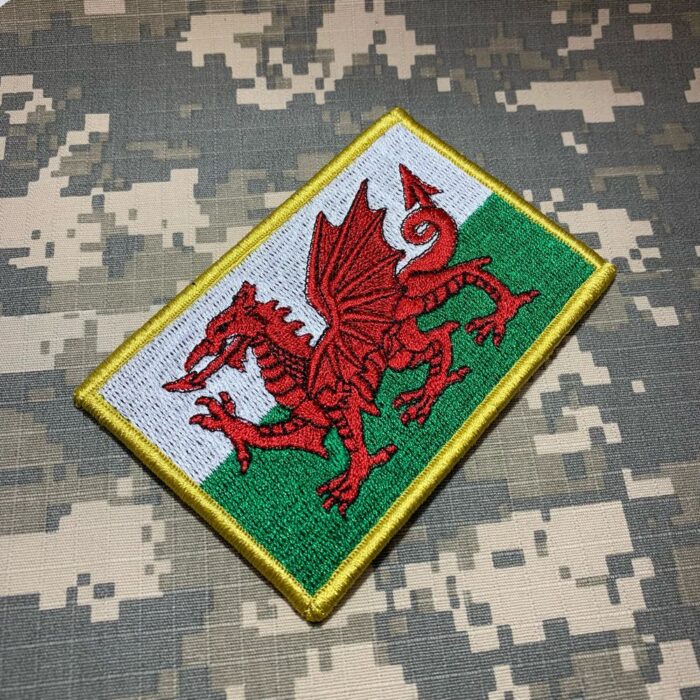 Wales Embroidery Flag Patch With Hook Velcro®️ 4″×2.67″ - Image 2