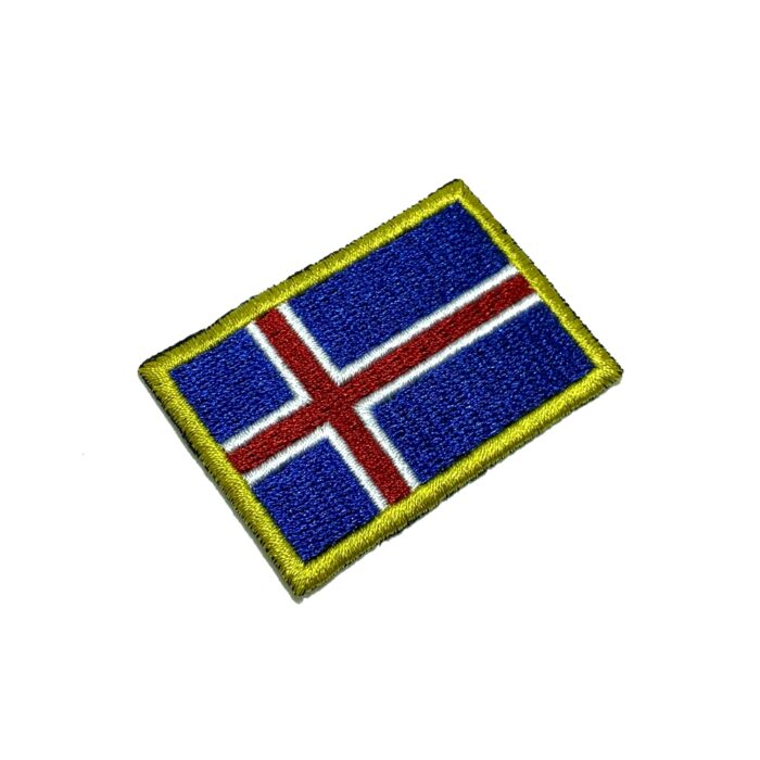 Iceland Embroidery Flag Iron-in or Sew on Patch 2.25″×1.49″