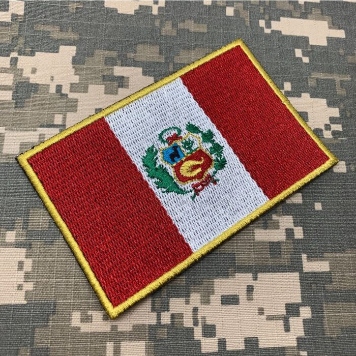 Peru - Embroidery Flag Iron-in or Sew on Patch 4″×2.67″ - Image 2