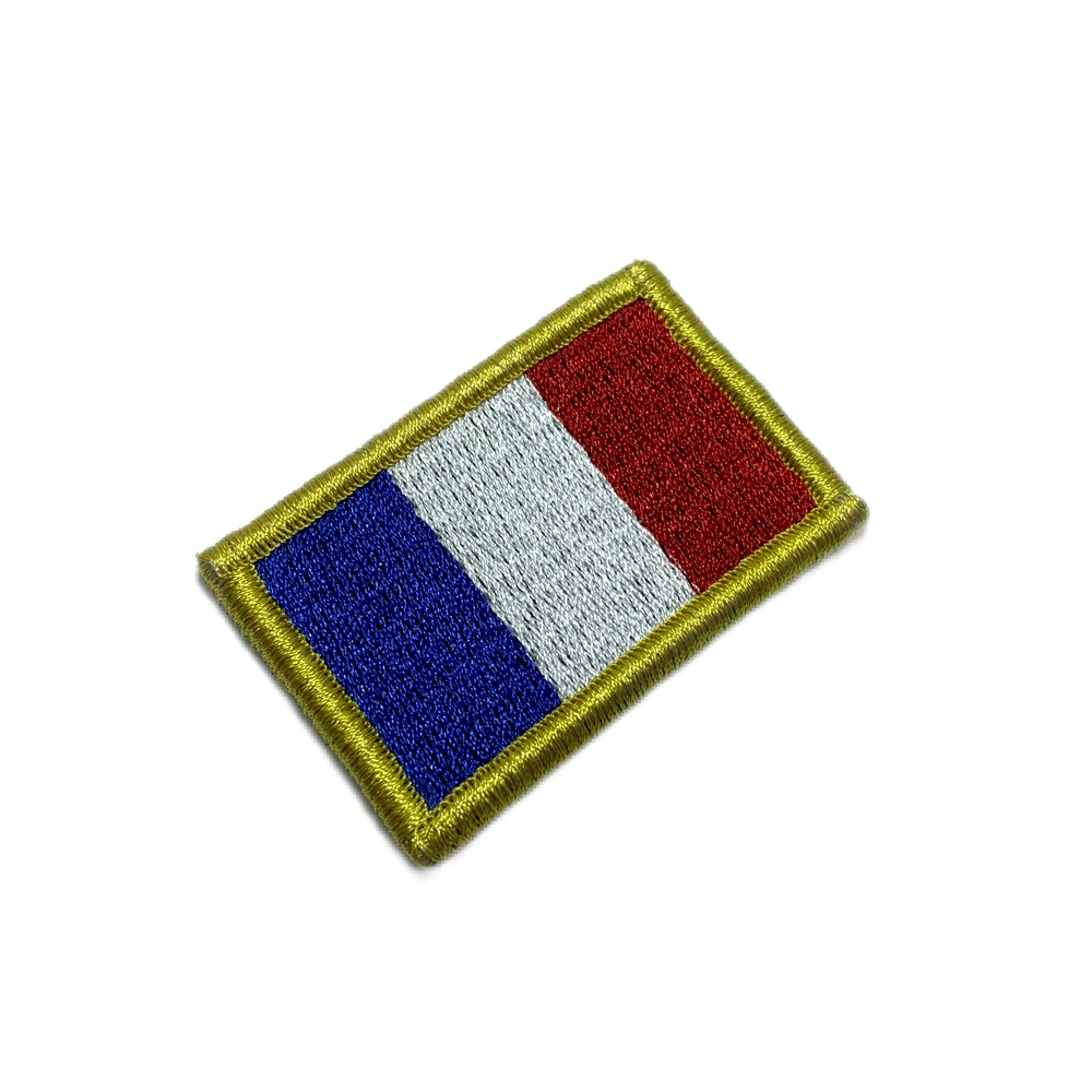 France - Embroidery Flag Patch With Hook Velcro®️ 2.25″×1.49″