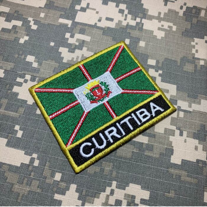 Curitiba PR Brazil - Embroidery Flag Iron-in or Sew on Patch 3″×2.5″ - Image 2