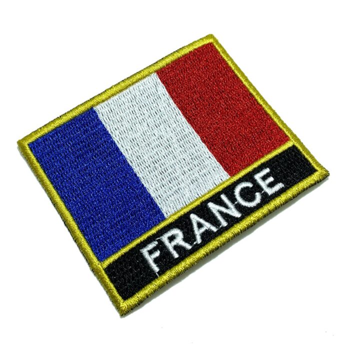 France – Embroidery Flag Iron-in or Sew on Patch 3″×2.5″