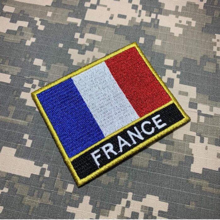 France – Embroidery Flag Iron-in or Sew on Patch 3″×2.5″ - Image 2