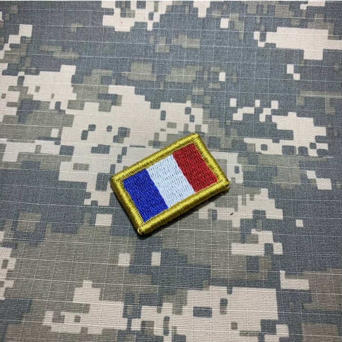 France – Embroidery Flag Patch With Hook Velcro®️ 1.5″x1″ - Image 2