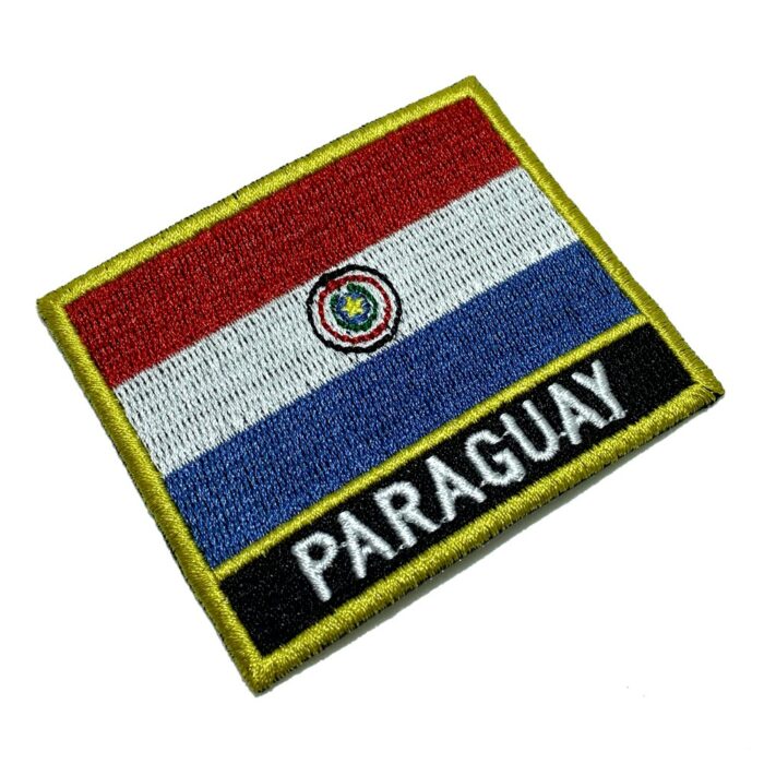 Paraguay – Embroidery Flag Iron-in or Sew on Patch 3″×2.5″