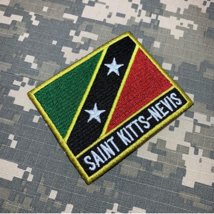 Saint Kitts And Nevis – Embroidery Flag Iron-in or Sew on Patch 3″×2.5″ - Image 2