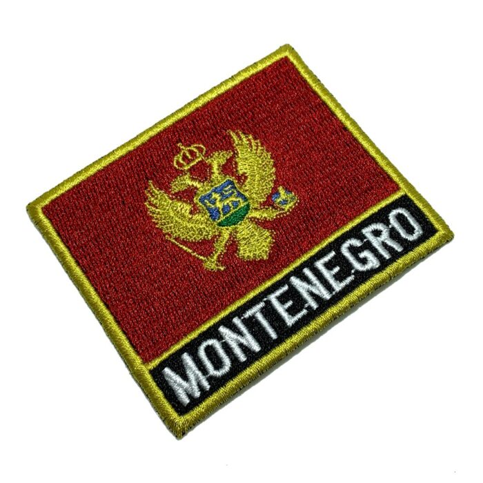 Montenegro – Embroidery Flag Iron-in or Sew on Patch 3″×2.5″