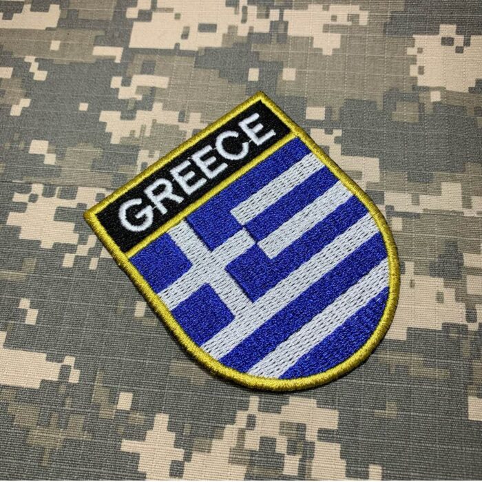 Greece - Embroidery Flag Iron-in or Sew on Patch 2.68″×3.15″ - Image 2