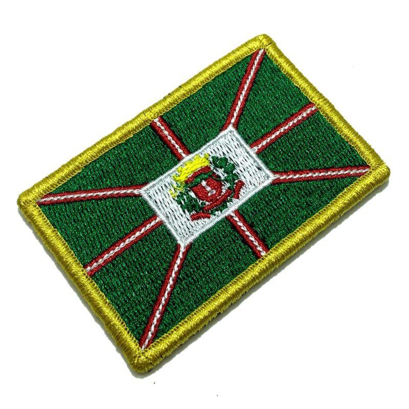 Curitiba City PR Paraná Brazil – Embroidery Flag Patch With Hook Velcro®️ 3″×2″
