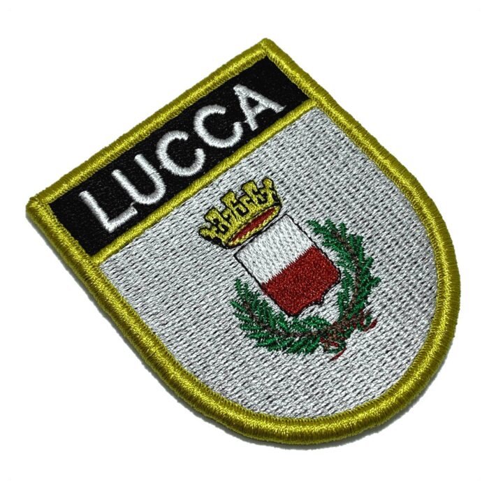 Lucca Italy - Embroidery Flag Patch With Hook Velcro®️ 2.68″×3.15″