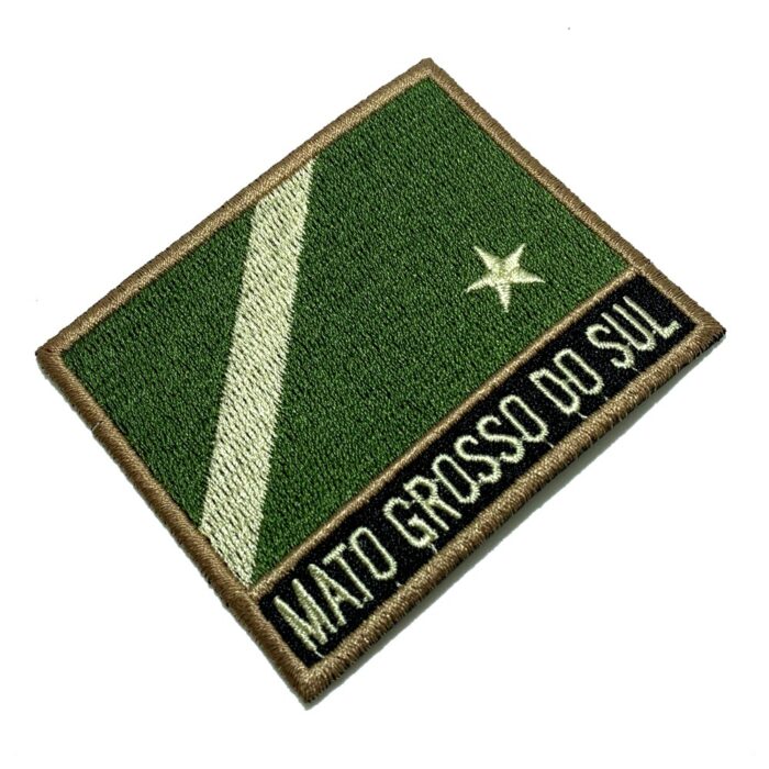 Mato Grosso do Sul MS – Embroidery Flag Iron-in or Sew on Patch 3″×2.5″