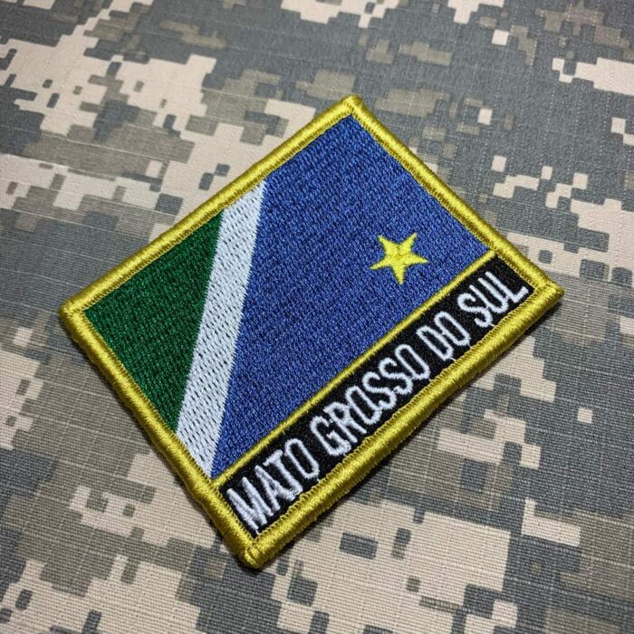 Mato Grosso do Sul MS Brazil – Embroidery Flag Patch With Hook Velcro®️ 3″×2.5″ - Image 3
