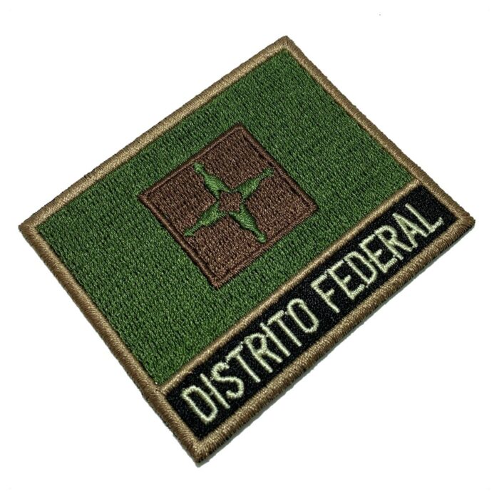 Distrito Federal DF Brazil – Embroidery Flag Iron-in or Sew on Patch 3″×2.5″