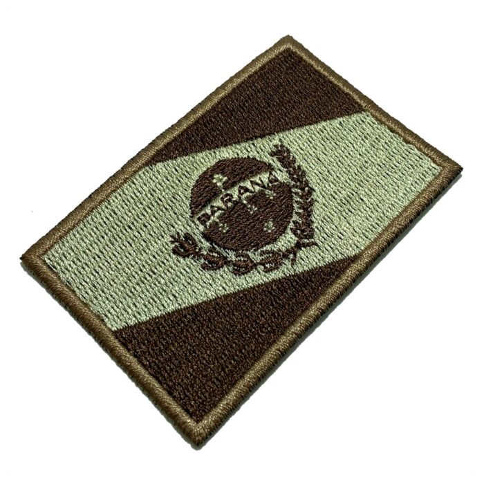 Paraná Brazil – Tactical Embroidery Flag Iron-in or Sew on Patch 3″×2″