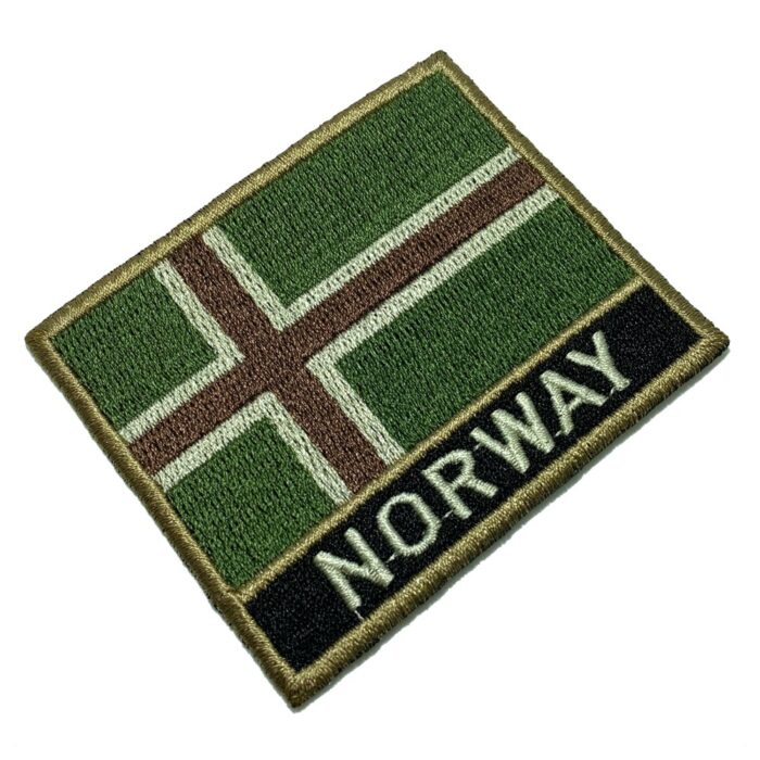 Norway – Embroidery Flag Iron-in or Sew on Patch 3″×2.5″
