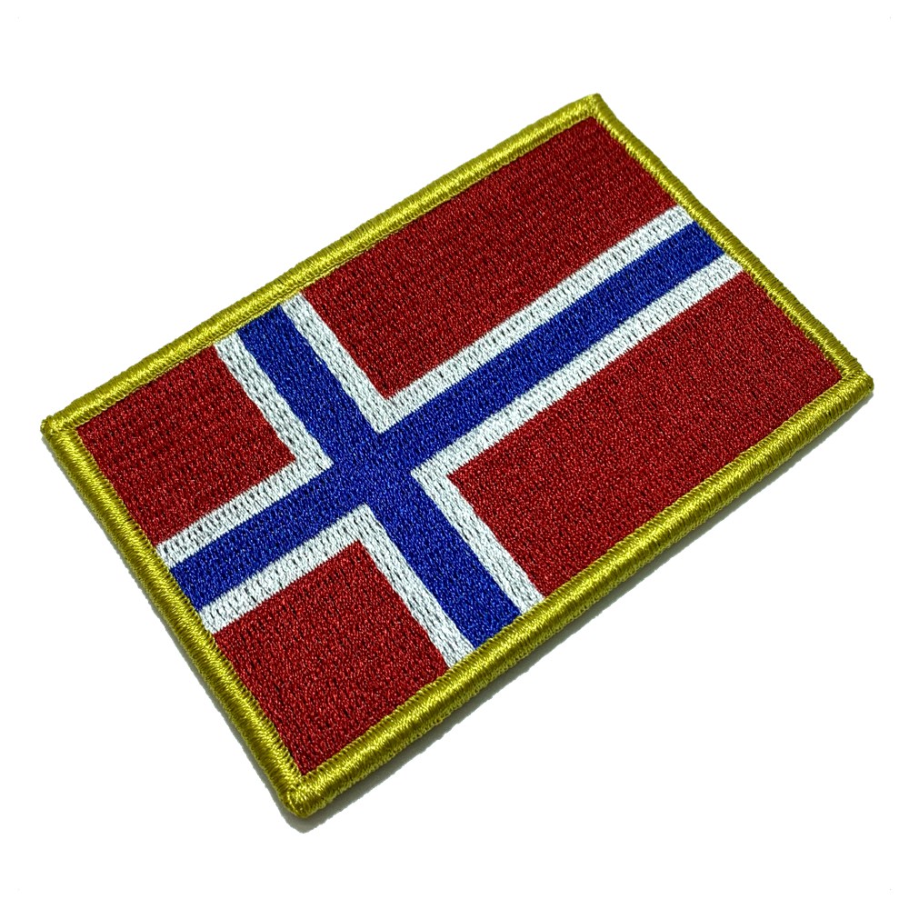 Norway – Embroidery Flag Patch With Hook Velcro®️ 4″×2.67″