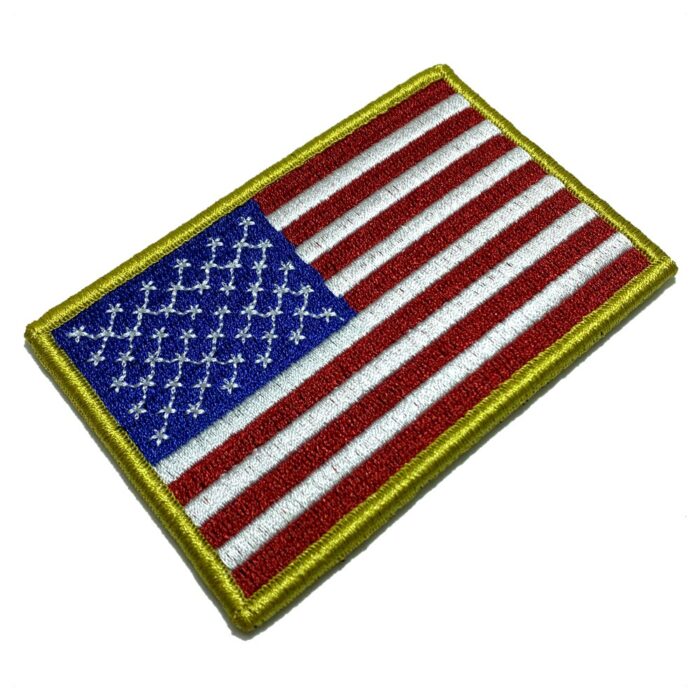 USA United States Of America – Embroidery Flag Patch With Hook Velcro®️ 4″×2.67″