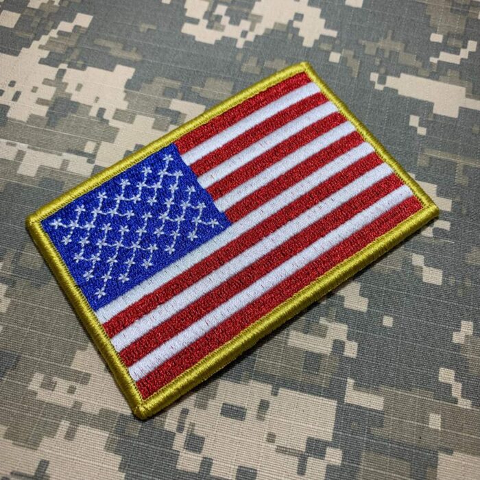 USA United States Of America – Embroidery Flag Patch With Hook Velcro®️ 4″×2.67″ - Image 2