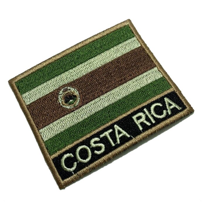 Costa Rica – Embroidery Flag Iron-in or Sew on Patch 3″×2.5″