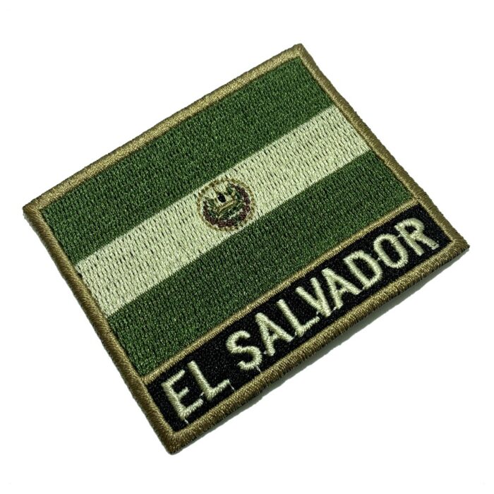 El Salvador – Embroidery Flag Iron-in or Sew on Patch 3″×2.5″