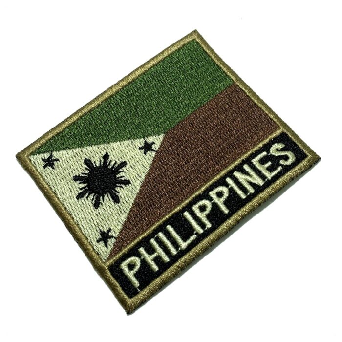 Philippines Country – Embroidery Flag Iron-in or Sew on Patch 3″×2.5″