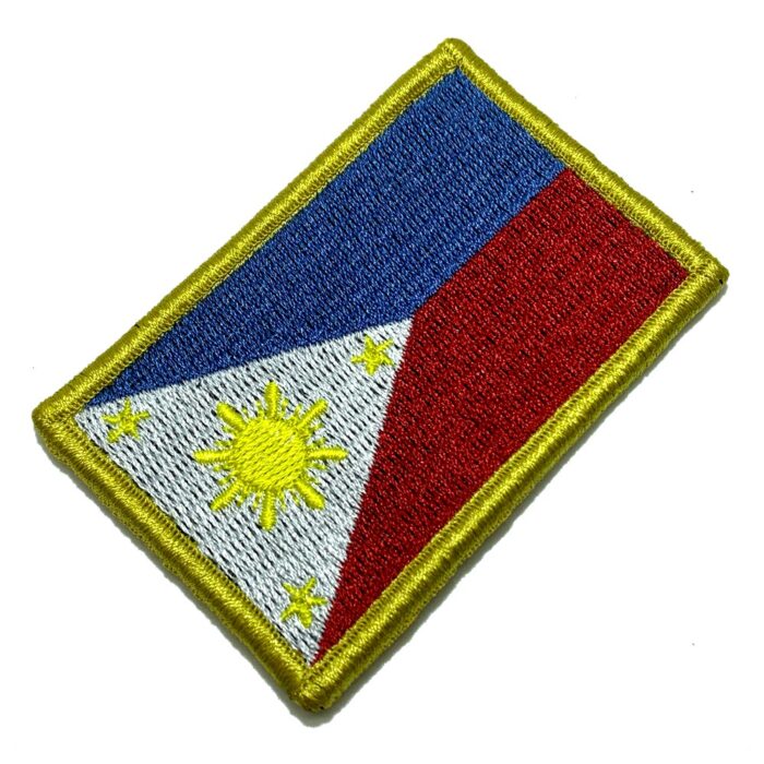 Philippines – Embroidery Flag Patch With Hook Velcro®️ 3″×2″