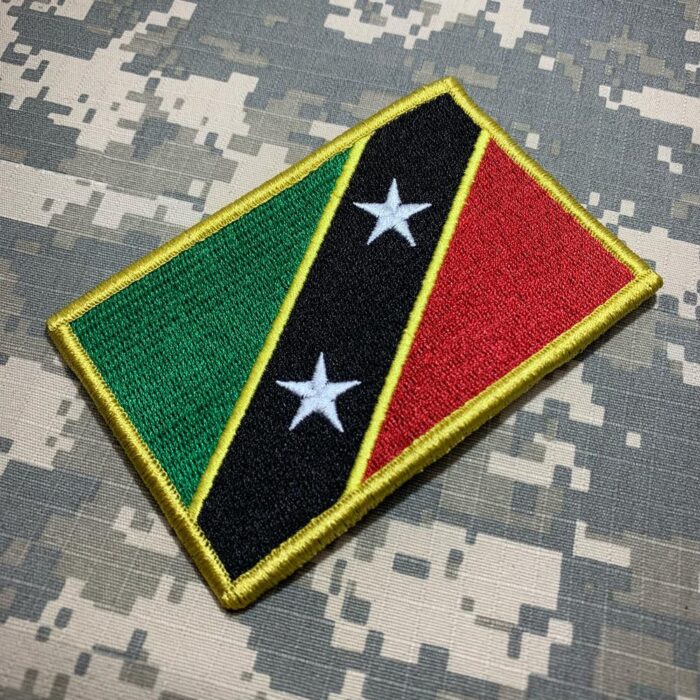 Saint Kitts and Nevis – Embroidery Flag Patch With Hook Velcro®️ 4″×2.67″ - Image 2