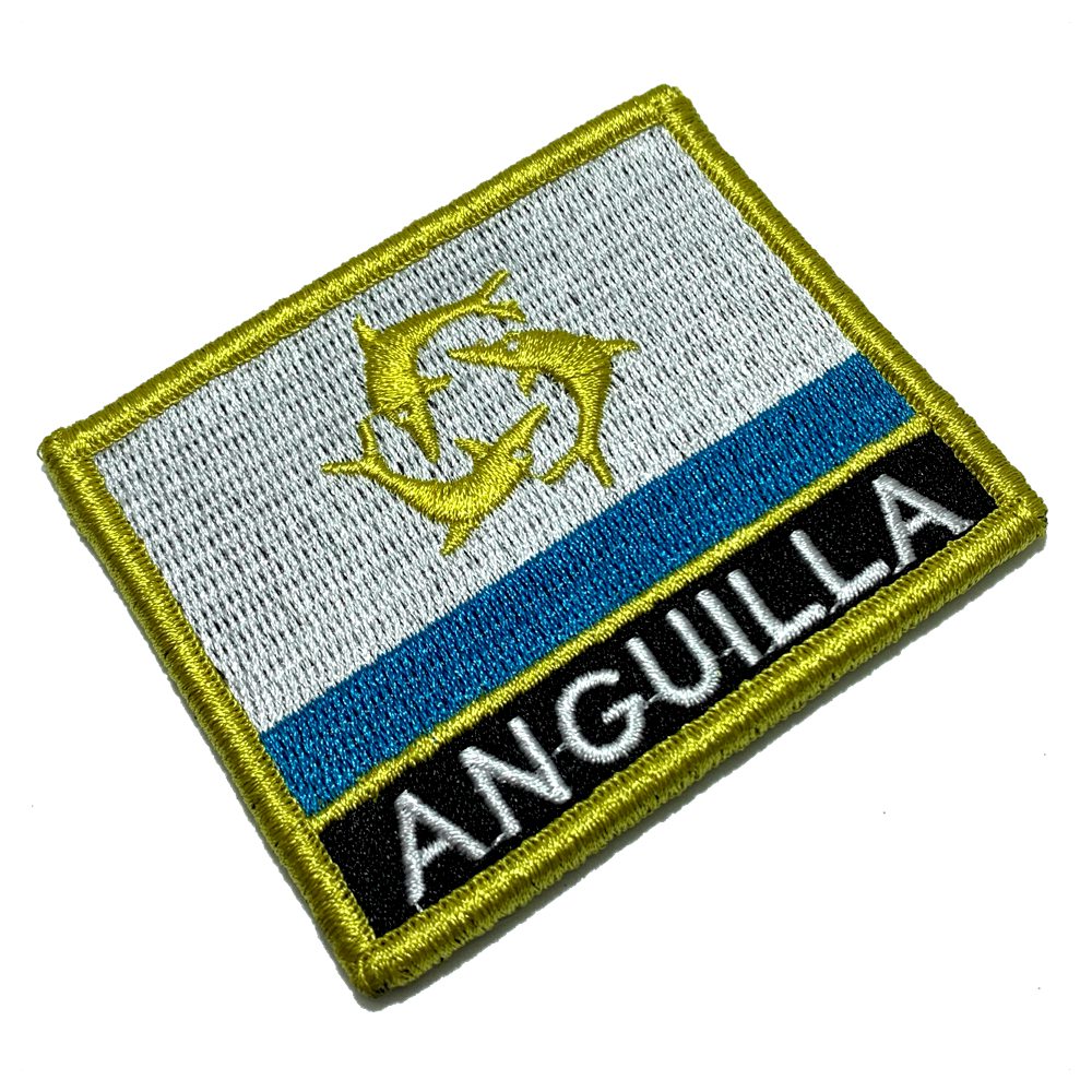 Anguilla – Embroidery Flag Patch With Hook Velcro®️ 3″×2.5″