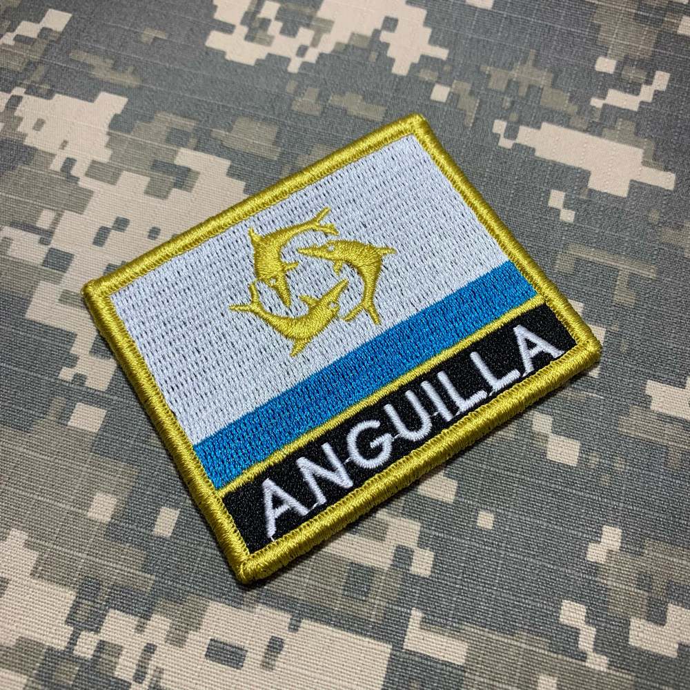 Anguilla – Embroidery Flag Patch With Hook Velcro®️ 3″×2.5″ - Image 3
