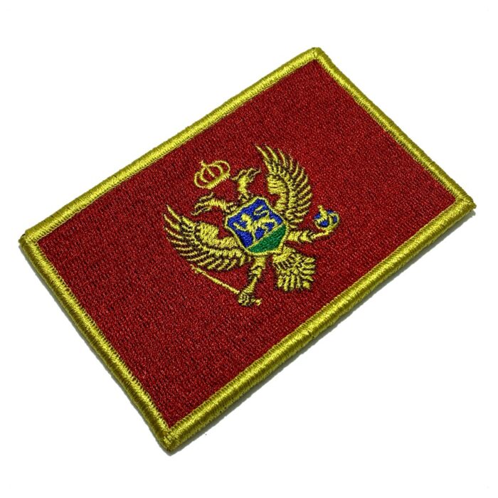 Montenegro – Embroidery Flag Patch With Hook Velcro®️ 4″×2.67″