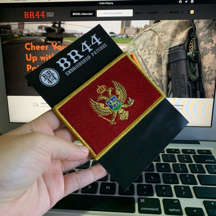 Montenegro – Embroidery Flag Patch With Hook Velcro®️ 4″×2.67″ - Image 3