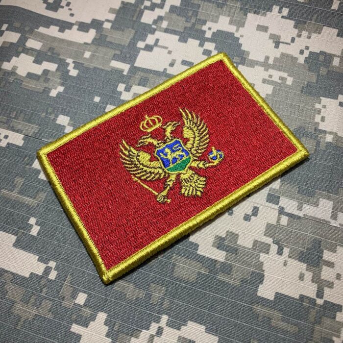 Montenegro – Embroidery Flag Patch With Hook Velcro®️ 4″×2.67″ - Image 2