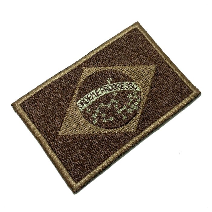 Brazil – Tactical Embroidery Flag Iron-in or Sew on Patch 3″×2″
