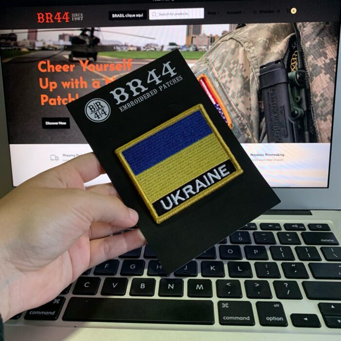 Ukraine – Embroidery Flag Patch With Hook Velcro®️ 3″×2.5″ - Image 2