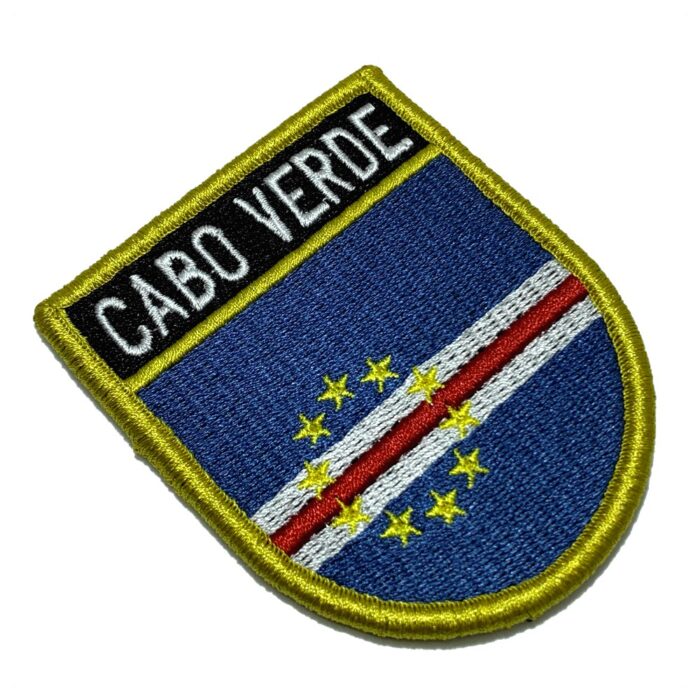 Cape Verde – Embroidery Flag Patch With Hook Velcro®️ 2.68″×3.15″