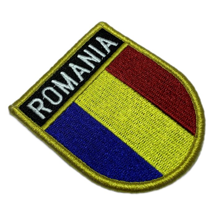 Romania – Embroidery Flag Patch With Hook Velcro®️ 2.68″×3.15″