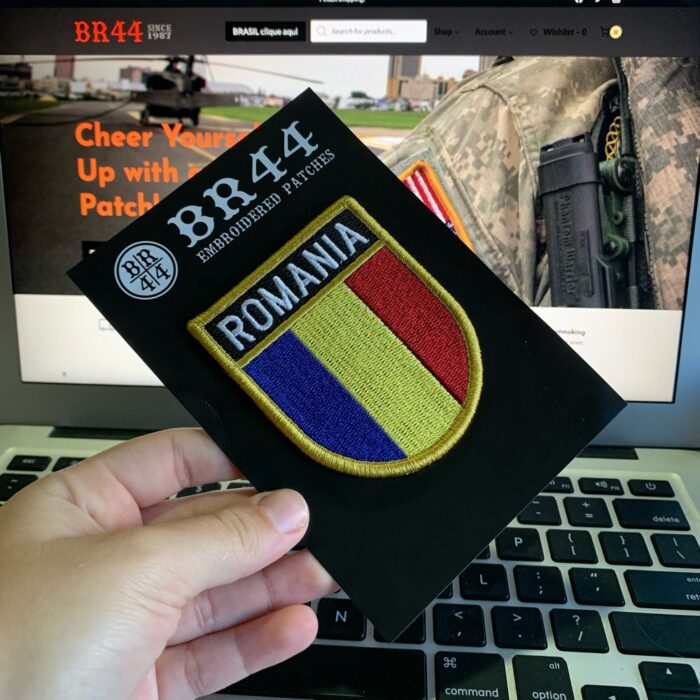 Romania – Embroidery Flag Patch With Hook Velcro®️ 2.68″×3.15″ - Image 3