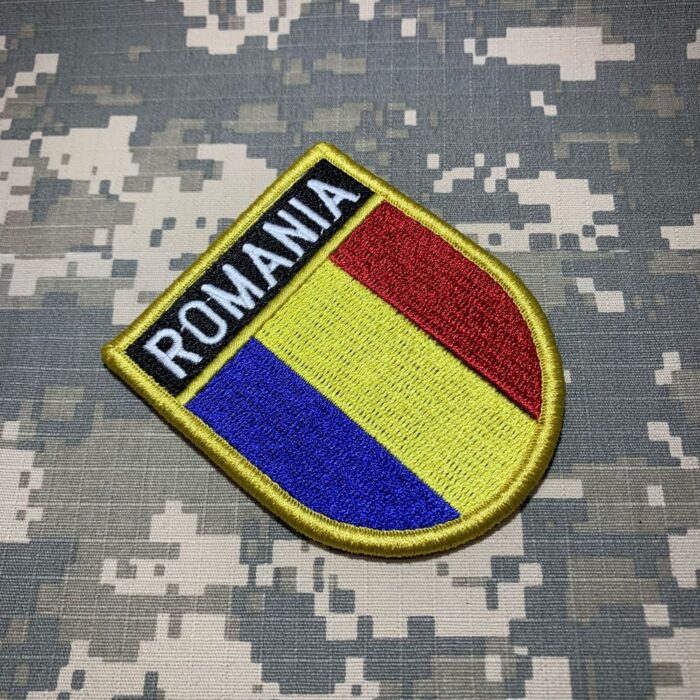 Romania – Embroidery Flag Patch With Hook Velcro®️ 2.68″×3.15″ - Image 2