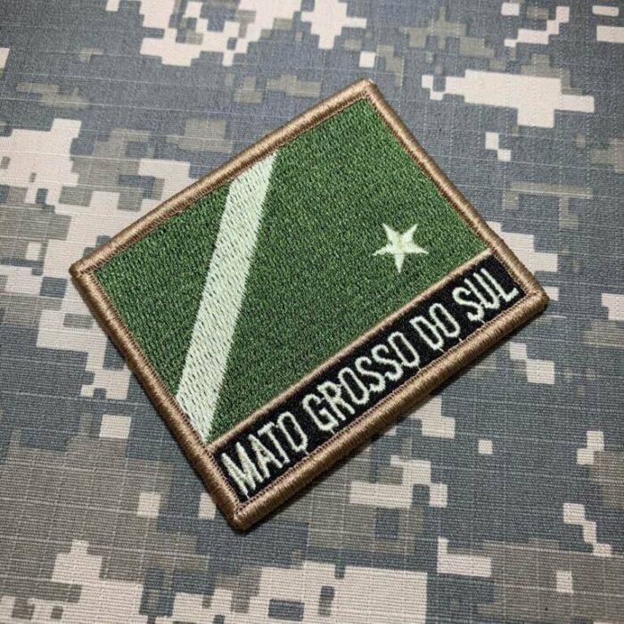 Mato Grosso do Sul Brazil State – Tactical Embroidery Flag Patch With Hook Velcro®️ 3″×2.5″ - Image 3