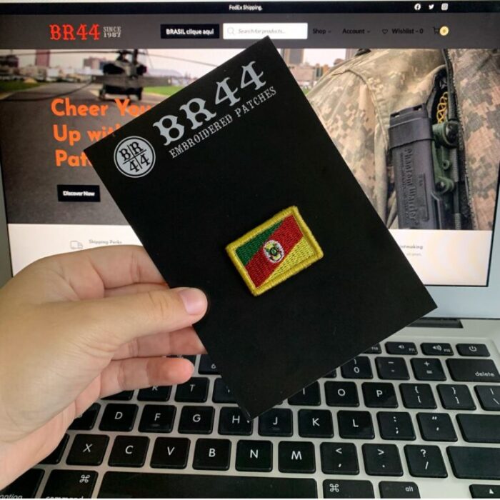 Rio Grande do Sul Brazil State – Embroidery Flag Patch With Hook Velcro®️ 1.5″x1″ - Image 3