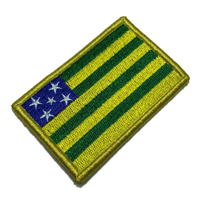 Goiás Brazil State – Embroidery Flag Patch With Hook Velcro®️ 3″×2″