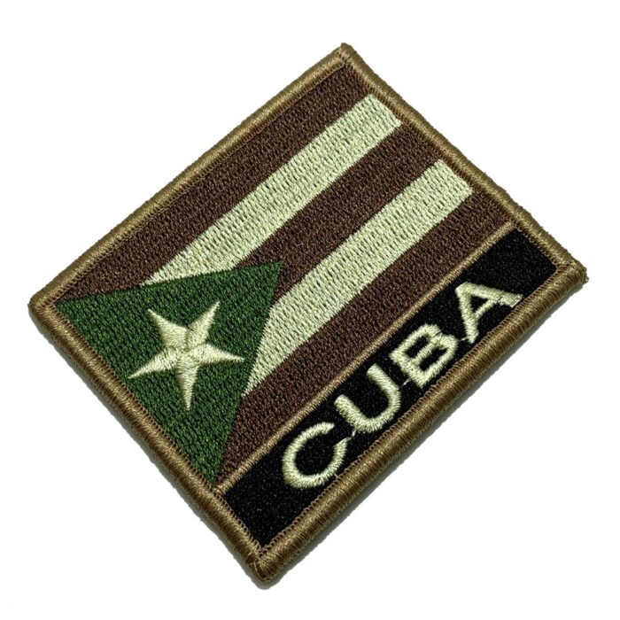 Cuba Country – Tactical Embroidery Flag Patch With Hook Velcro®️ 3″×2.5″