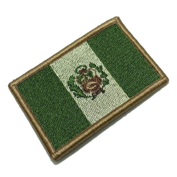 Peru Country – Tactical Embroidery Flag Patch With Hook Velcro®️ 3″×2″